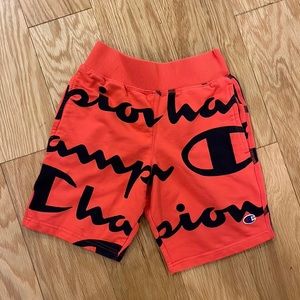 Red orange champion shorts boys size small